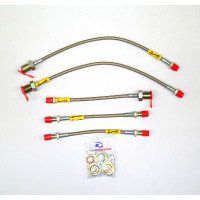 Image for Braided 5 Line Competition Brake & Clutch Hose Set (to 1982)