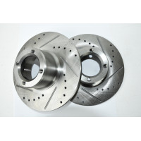 Image for Drilled and Grooved Brake Disc Pair 8.4"