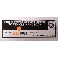 Image for Unipart Air Filter Sticker