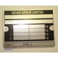 Image for Chassis Plate - Rover Group (1988-99)