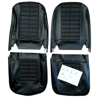 Image for Front Seat Cover Kit, Clubman & 1275GT, Black, Pr, 1970-80