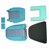 Image for Mini Cooper MKI Recliner Seat Kit in Powder Blue / Silver Brocade