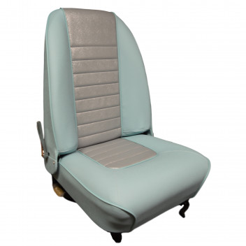 Image for Mini Cooper MKI Front Reclining Seat LH (Replica)  in Powder Blue/Silver Brocade