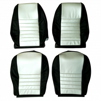 Image for Front Seat Kit PR, MPi, Leather, 1996-2000 Silver & Black