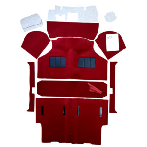 Carpet Set, Moulded, Saloon (pre-1973) RHD/LHD (Red)