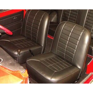 Front Seat Cover Kit, Clubman & Saloon, Pr, 1973-76, (Black)