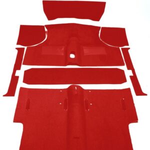 Carpet Set, Moulded, Saloon (1973-2000) LHD/RHD (Red)