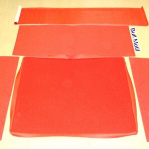 Rear Load Floor 4 Peice Carpet Set Red - Mk1 Traveller (1962-67)