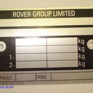 Chassis Plate - Rover Group (1988-99)