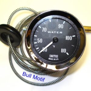 Gauge - Water Temperature 30-110 C (Black) Capillary