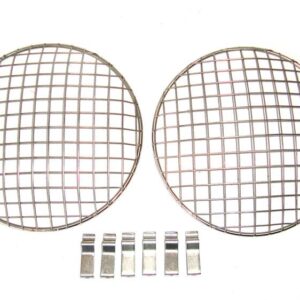 Headlamp Chrome Stone Guards (7 inch) Pair