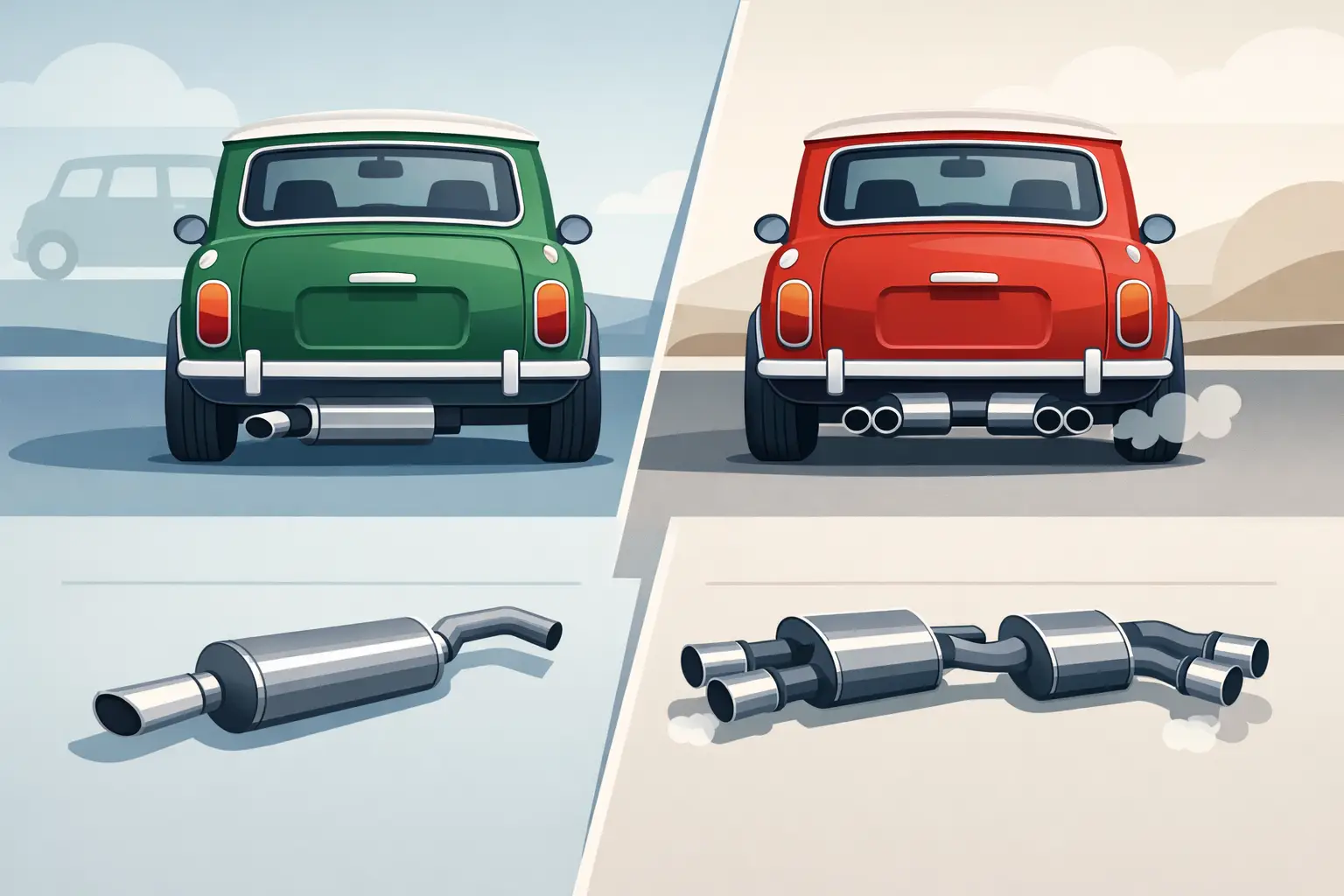 Read more about the article Single Box vs Twin Box Exhaust for Classic Minis